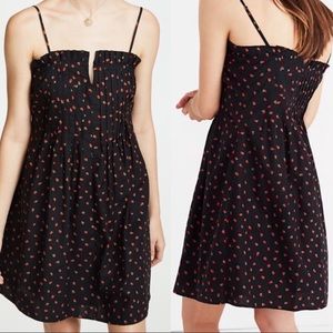 Madewell Pintuck Cami Dress in Fresh Strawberries